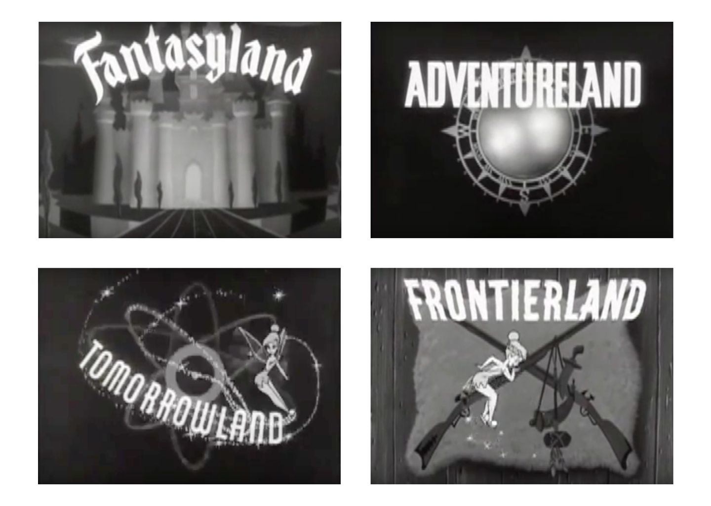 Stills from the first season of the Disneyland TV show (1954). © Disney