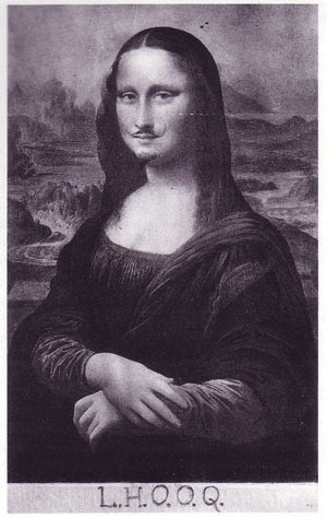 Duchamp, M. (1919). L.H.O.O.Q. Image from [Wikipedia](http://en.wikipedia.org/wiki/File:Marcel_Duchamp_Mona_Lisa_LHOOQ.jpg).